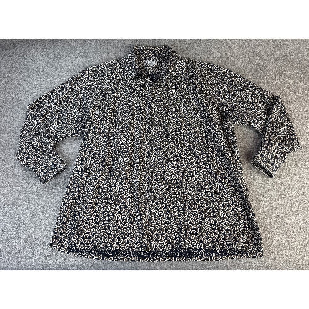 Maus & Hoffman Button Down‎ Shirt Long Sleeve Retro Print Size XXL